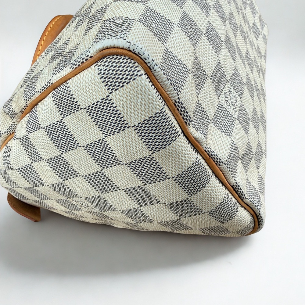 SOLD-Certified LOUIS VUITTON Damier Azur Speedy 25 - Dust Bag, Lock & Key, + COA - Picture 6 of 15